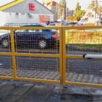 Křídlová brána s žebírkovým pletivem, lakovaná,pohony BFT Phobos