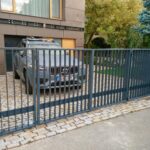 Skládací křídlová brána, výplň svisle profily